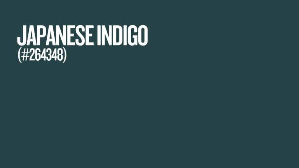 Photo showing the color of Japanese indigo #264348 