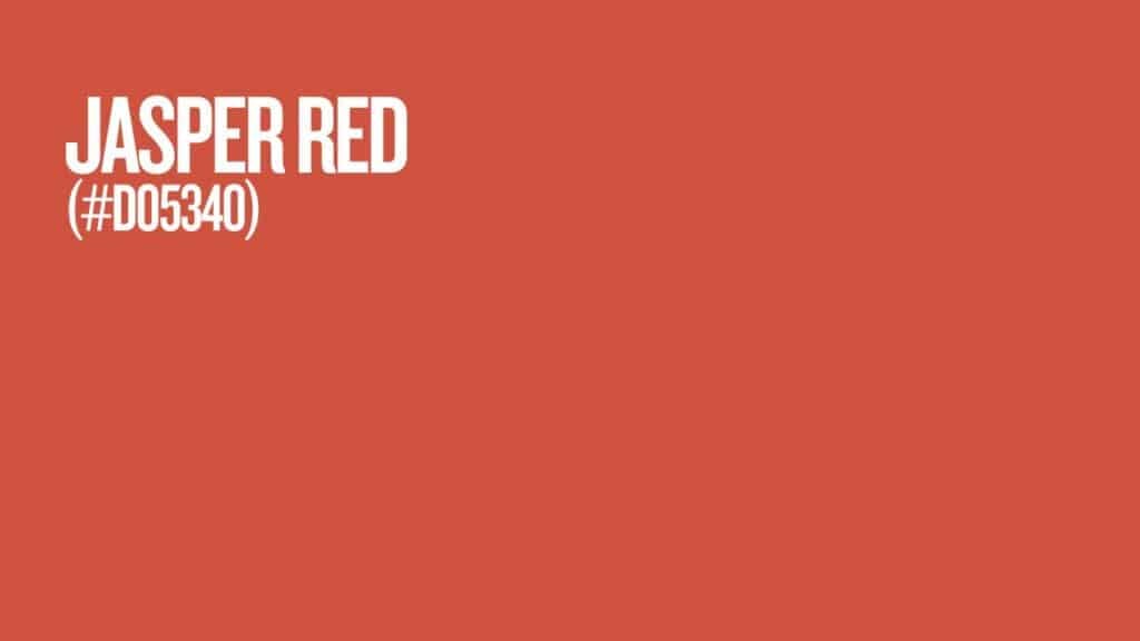 Photo showing the color of jasper red #D05340