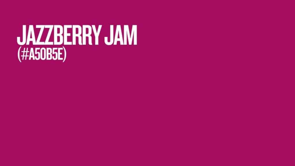 Photo showing the color of jazzberry jam #A50B5E