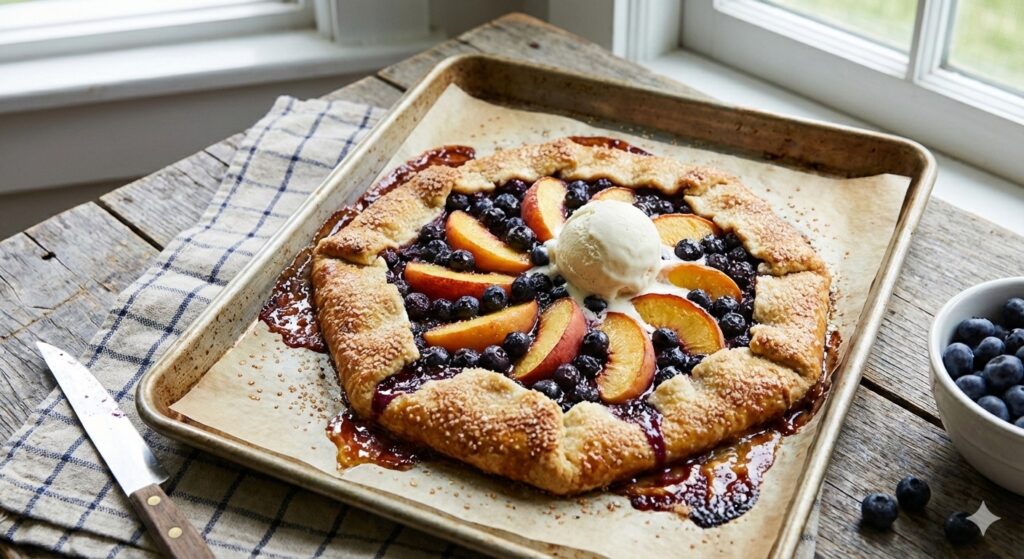 Photo showing a freshly baked galette