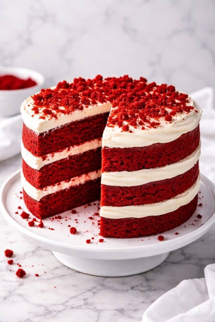 Photo of a red velvet cake