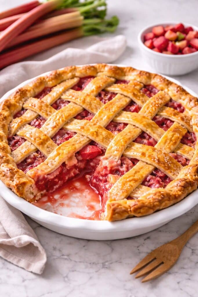 Photo of a rhubarb pie