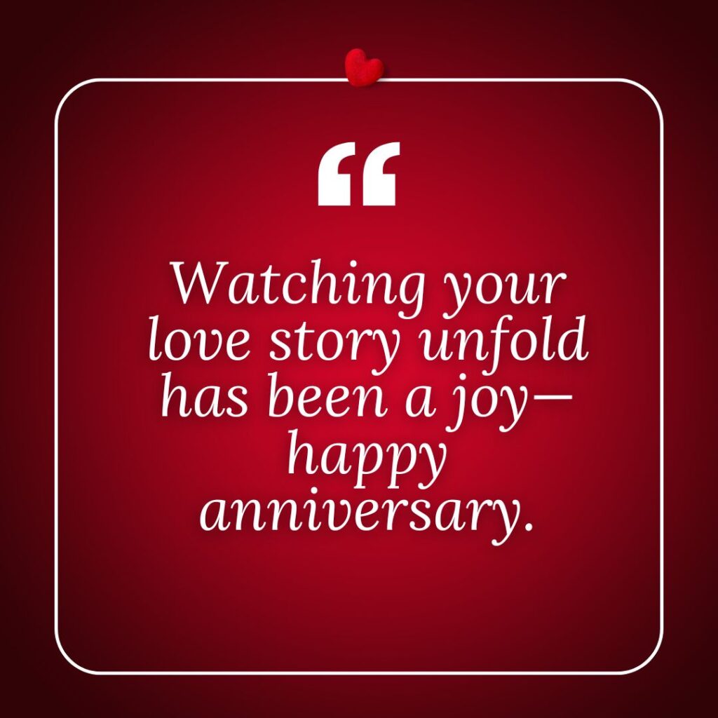 Photo showing 10th year anniversary wish for friends