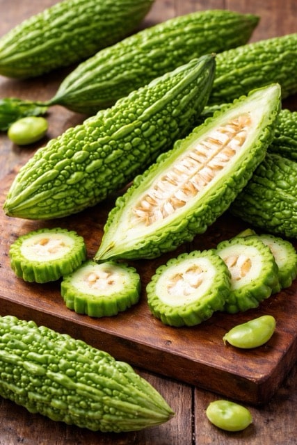 Photo showing what bitter melon looks like