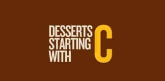 Featured image with desserts starting with c text
