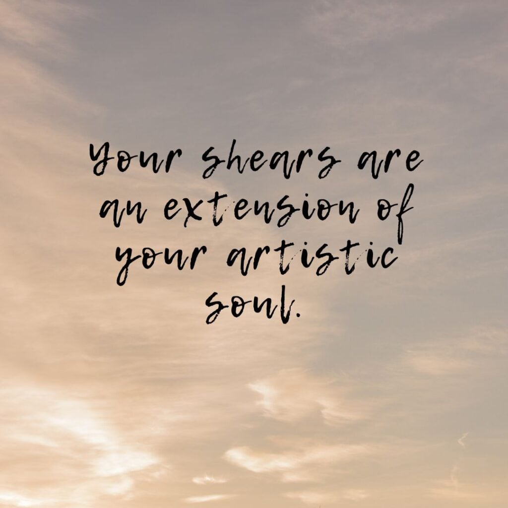 Photo showing an inspiration quote for hairstylists