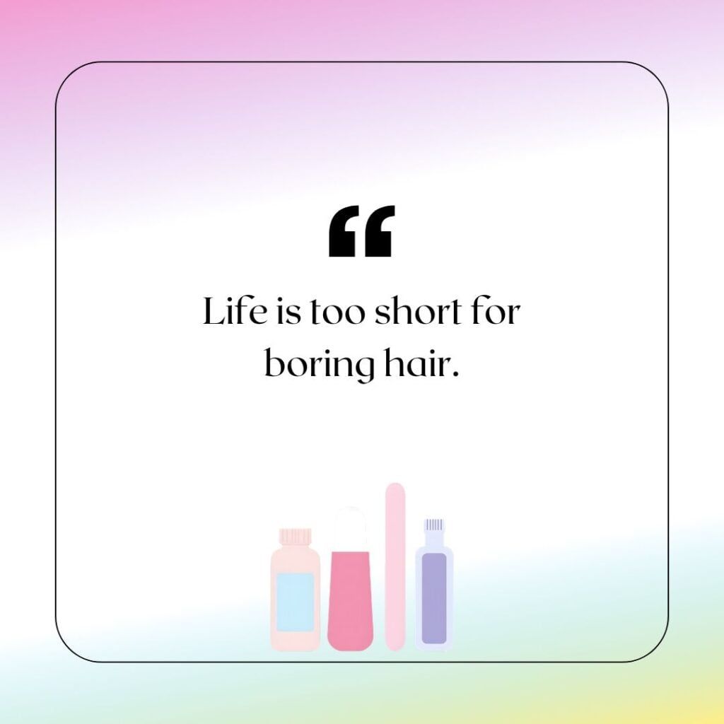 Photo showing a cosmetology quote for social media caption