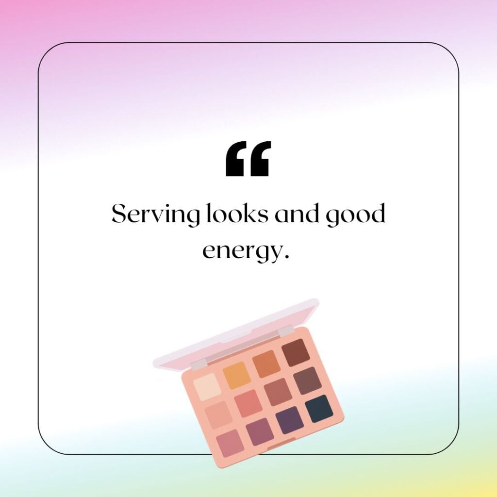 Photo showing a cosmetology quote for social media caption