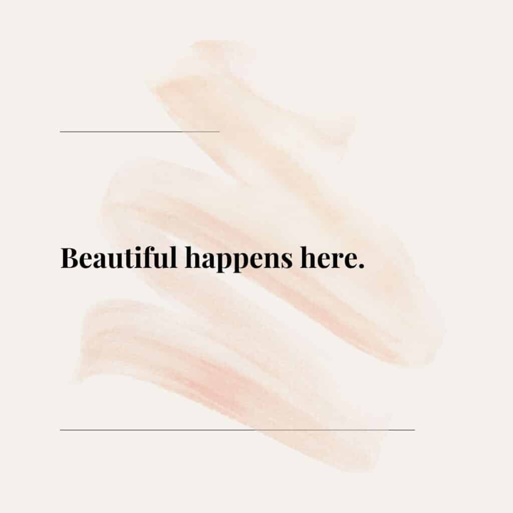 Photo showing a short cosmetology quote