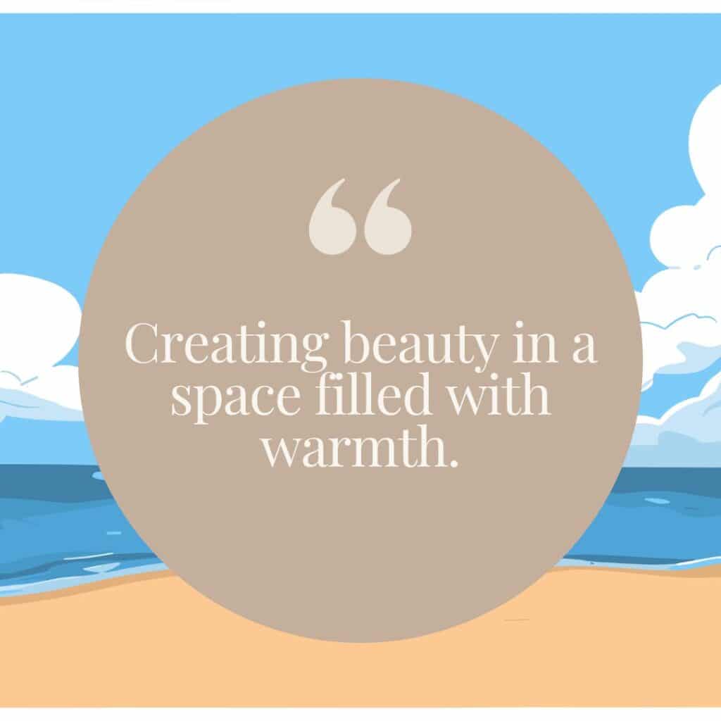 Photo showing a welcoming cosmetology quote